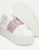 FLATFORM ROCKSTUD UNTITLED SNEAKER IN CALFSKIN WITH MICRO STUDS - Image 2
